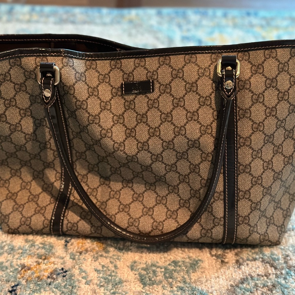 Authentic Gucci Joy Tote with matching wallet in fair condition